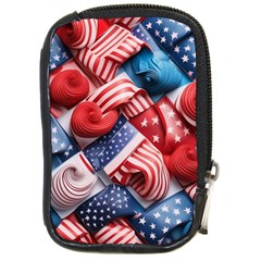 Us Presidential Election Colorful Vibrant Pattern Design  Compact Camera Leather Case by dflcprintsclothing