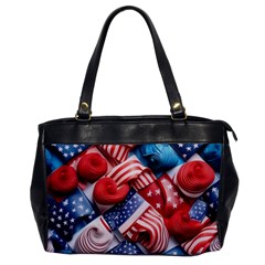 Us Presidential Election Colorful Vibrant Pattern Design  Oversize Office Handbag by dflcprintsclothing