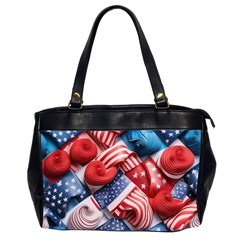 Us Presidential Election Colorful Vibrant Pattern Design  Oversize Office Handbag (2 Sides) by dflcprintsclothing