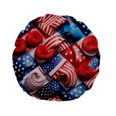 Us Presidential Election Colorful Vibrant Pattern Design  Standard 15  Premium Round Cushions by dflcprintsclothing