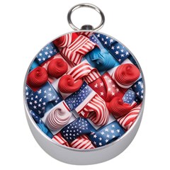 Us Presidential Election Colorful Vibrant Pattern Design  Silver Compasses by dflcprintsclothing