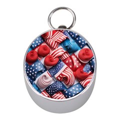 Us Presidential Election Colorful Vibrant Pattern Design  Mini Silver Compasses by dflcprintsclothing