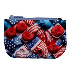 Us Presidential Election Colorful Vibrant Pattern Design  Large Coin Purse by dflcprintsclothing