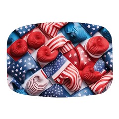 Us Presidential Election Colorful Vibrant Pattern Design  Mini Square Pill Box