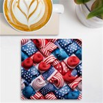 Us presidential election colorful vibrant pattern design  UV Print Square Tile Coaster  Front