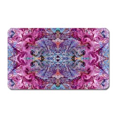 Fuchsia Blend June Magnet (rectangular) by kaleidomarblingart