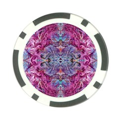 Fuchsia Blend June Poker Chip Card Guard (10 Pack) by kaleidomarblingart