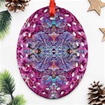 Fuchsia Blend June Oval Filigree Ornament (Two Sides) Front