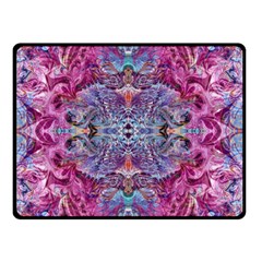 Fuchsia Blend June Two Sides Fleece Blanket (small) by kaleidomarblingart