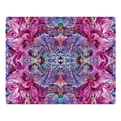 Fuchsia Blend June Two Sides Premium Plush Fleece Blanket (large) by kaleidomarblingart