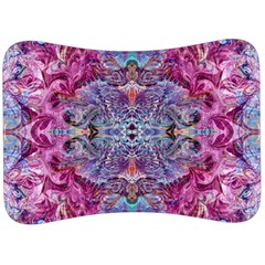 Fuchsia Blend June Velour Seat Head Rest Cushion by kaleidomarblingart