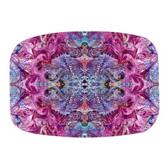 Fuchsia Blend June Mini Square Pill Box by kaleidomarblingart