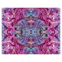 Fuchsia Blend June Premium Plush Fleece Blanket (medium) by kaleidomarblingart