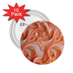 Peach Fuzz Elegant Print Abstract Design 2 25  Buttons (10 Pack)  by dflcprintsclothing