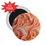 Peach Fuzz Elegant Print Abstract Design 2.25  Magnets (10 pack)  Front