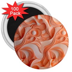 Peach Fuzz Elegant Print Abstract Design 3  Magnets (100 Pack) by dflcprintsclothing