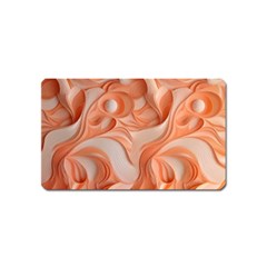 Peach Fuzz Elegant Print Abstract Design Magnet (name Card) by dflcprintsclothing