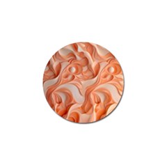 Peach Fuzz Elegant Print Abstract Design Golf Ball Marker by dflcprintsclothing