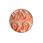 Peach Fuzz Elegant Print Abstract Design Hat Clip Ball Marker Front