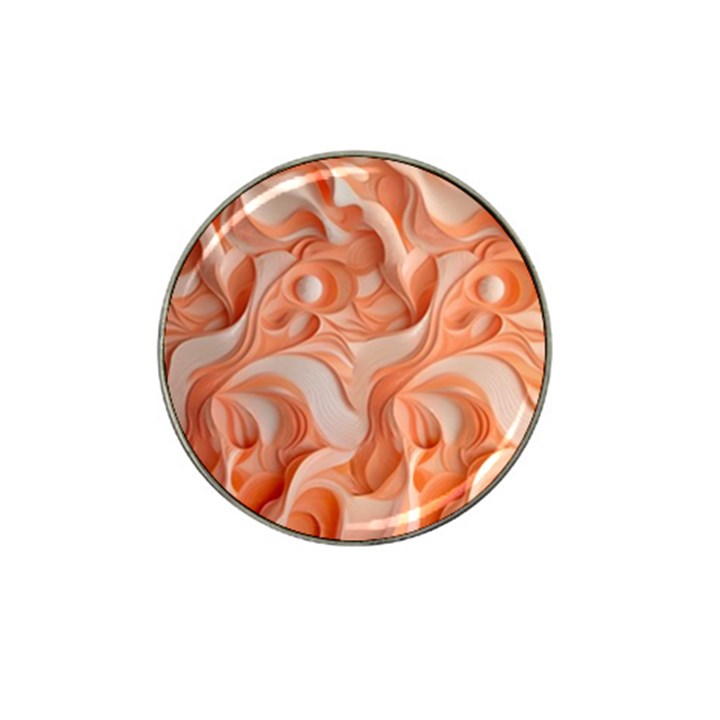 Peach Fuzz Elegant Print Abstract Design Hat Clip Ball Marker