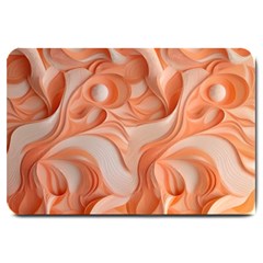 Peach Fuzz Elegant Print Abstract Design Large Doormat by dflcprintsclothing