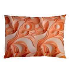 Peach Fuzz Elegant Print Abstract Design Pillow Case by dflcprintsclothing