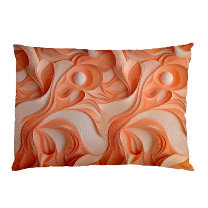 Peach Fuzz Elegant Print Abstract Design Pillow Case