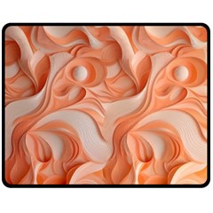 Peach Fuzz Elegant Print Abstract Design Fleece Blanket (medium) by dflcprintsclothing