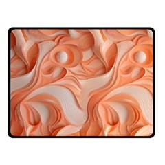 Peach Fuzz Elegant Print Abstract Design Fleece Blanket (small) by dflcprintsclothing