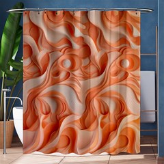 Peach Fuzz Elegant Print Abstract Design Shower Curtain 60  X 72  (medium) 