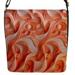 Peach Fuzz Elegant Print Abstract Design Flap Closure Messenger Bag (s) by dflcprintsclothing