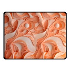 Peach Fuzz Elegant Print Abstract Design Two Sides Fleece Blanket (small) by dflcprintsclothing