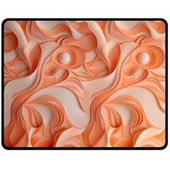 Peach Fuzz Elegant Print Abstract Design Two Sides Fleece Blanket (medium)