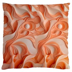 Peach Fuzz Elegant Print Abstract Design Standard Premium Plush Fleece Cushion Case (one Side) by dflcprintsclothing