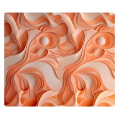 Peach Fuzz Elegant Print Abstract Design Two Sides Premium Plush Fleece Blanket (kids Size) by dflcprintsclothing