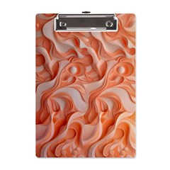 Peach Fuzz Elegant Print Abstract Design A5 Acrylic Clipboard by dflcprintsclothing