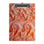 Peach Fuzz Elegant Print Abstract Design A5 Acrylic Clipboard Front