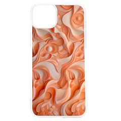 Peach Fuzz Elegant Print Abstract Design Iphone 15 Tpu Uv Print Case by dflcprintsclothing