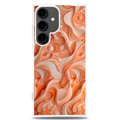 Peach Fuzz Elegant Print Abstract Design Samsung Galaxy S24 Plus 6 7 Inch Tpu Uv Case by dflcprintsclothing