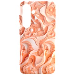 Peach Fuzz Elegant Print Abstract Design Samsung Galaxy S24 6 2 Inch Black Tpu Uv Case by dflcprintsclothing