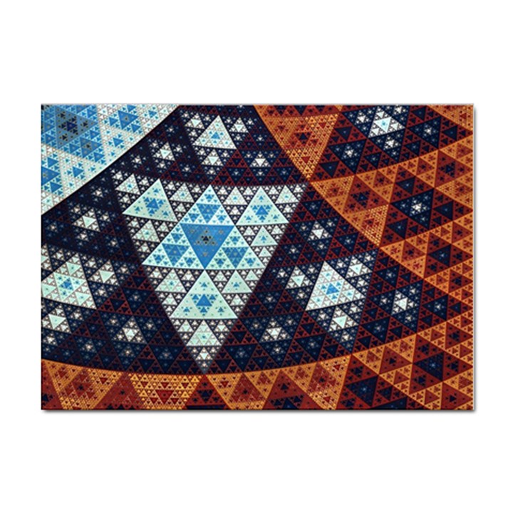 Fractal Triangle Geometric Abstract Pattern Sticker A4 (100 pack)