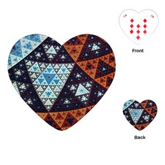 Fractal Triangle Geometric Abstract Pattern Playing Cards Single Design (heart)