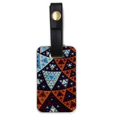 Fractal Triangle Geometric Abstract Pattern Luggage Tag (one Side) by Cemarart