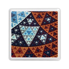 Fractal Triangle Geometric Abstract Pattern Memory Card Reader (square) by Cemarart