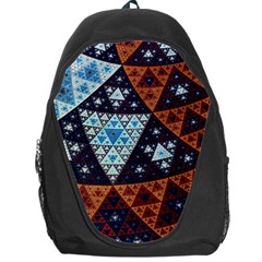 Fractal Triangle Geometric Abstract Pattern Backpack Bag by Cemarart