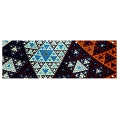 Fractal Triangle Geometric Abstract Pattern Banner And Sign 9  X 3  by Cemarart