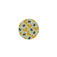 Bees Pattern Honey Bee Bug Honeycomb Honey Beehive 1  Mini Magnets by Bedest