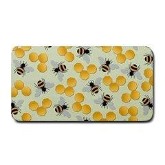 Bees Pattern Honey Bee Bug Honeycomb Honey Beehive Medium Bar Mat by Bedest