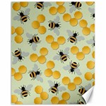 Bees Pattern Honey Bee Bug Honeycomb Honey Beehive Canvas 11  x 14  10.95 x13.48  Canvas - 1