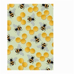 Bees Pattern Honey Bee Bug Honeycomb Honey Beehive Small Garden Flag (two Sides) by Bedest